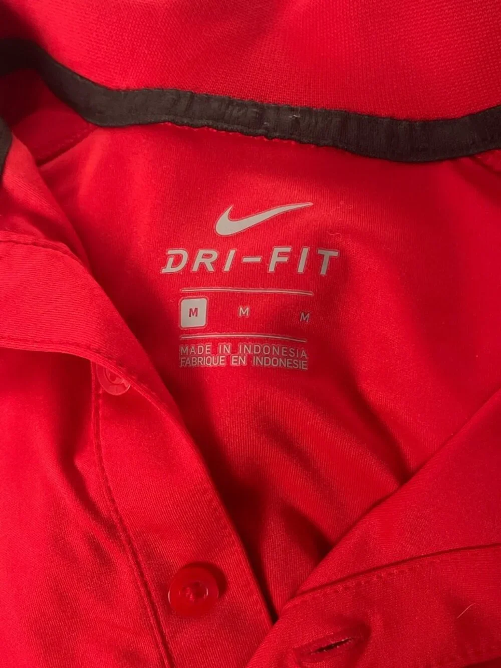 Nike Dri-Fit Red Polo Mens sz Medium